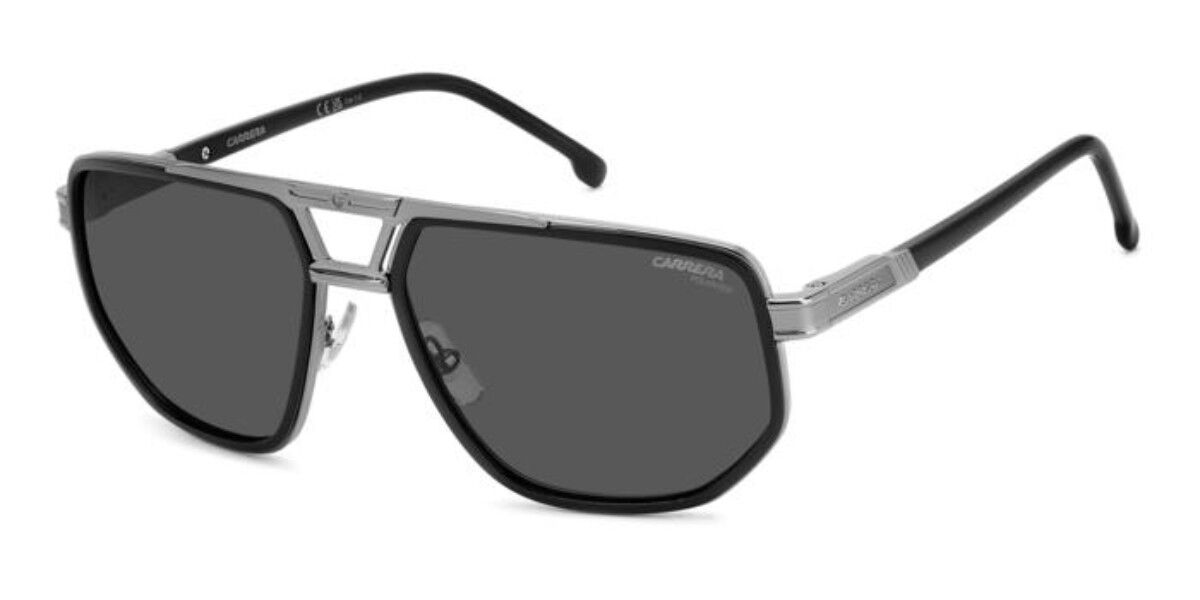 Carrera 1072/S Polarized V81/M9, Black frame, Solid Dark Grey lenses