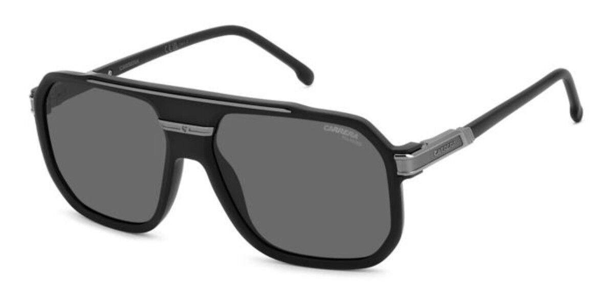 Carrera 1077/S Polarized RZZ/M9, Black frame, Solid Grey lenses