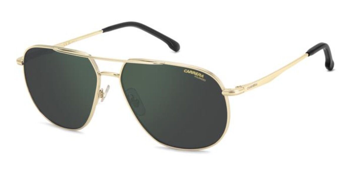 Carrera 363/S Polarized RHL/Q3, Gold frame, Green Grey Mirror lenses