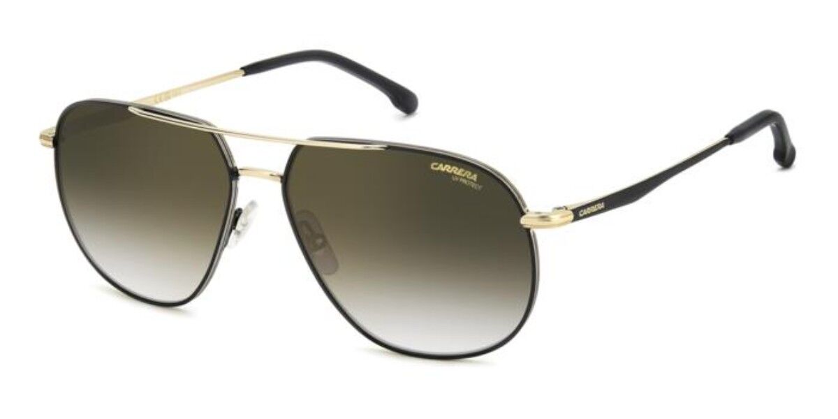 Carrera 363/S RHL/D6, Black frame, Gradient Green Gold Full Mirror lenses