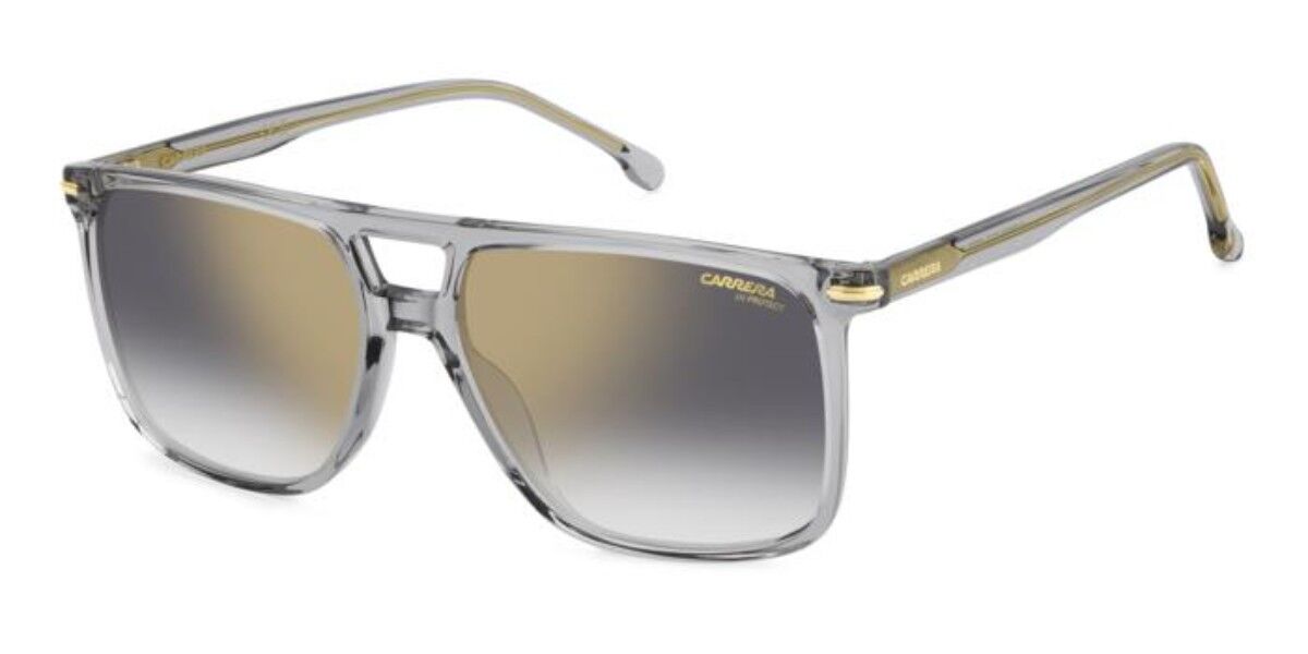 Carrera 366/S KB7/FQ, Grey frame, Gradient Grey Gold Full Mirror lenses