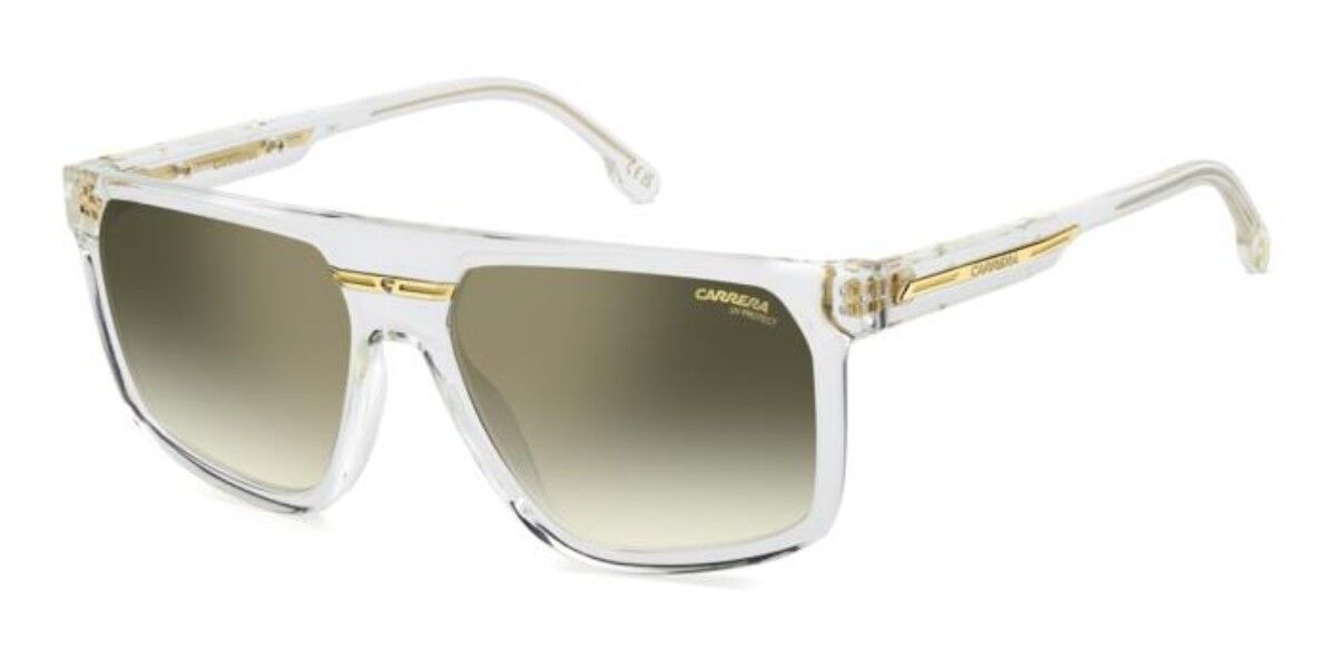 Carrera VICTORY C 14/S REJ/D6, Clear frame, Gradient Green Gold Full Mirror lenses