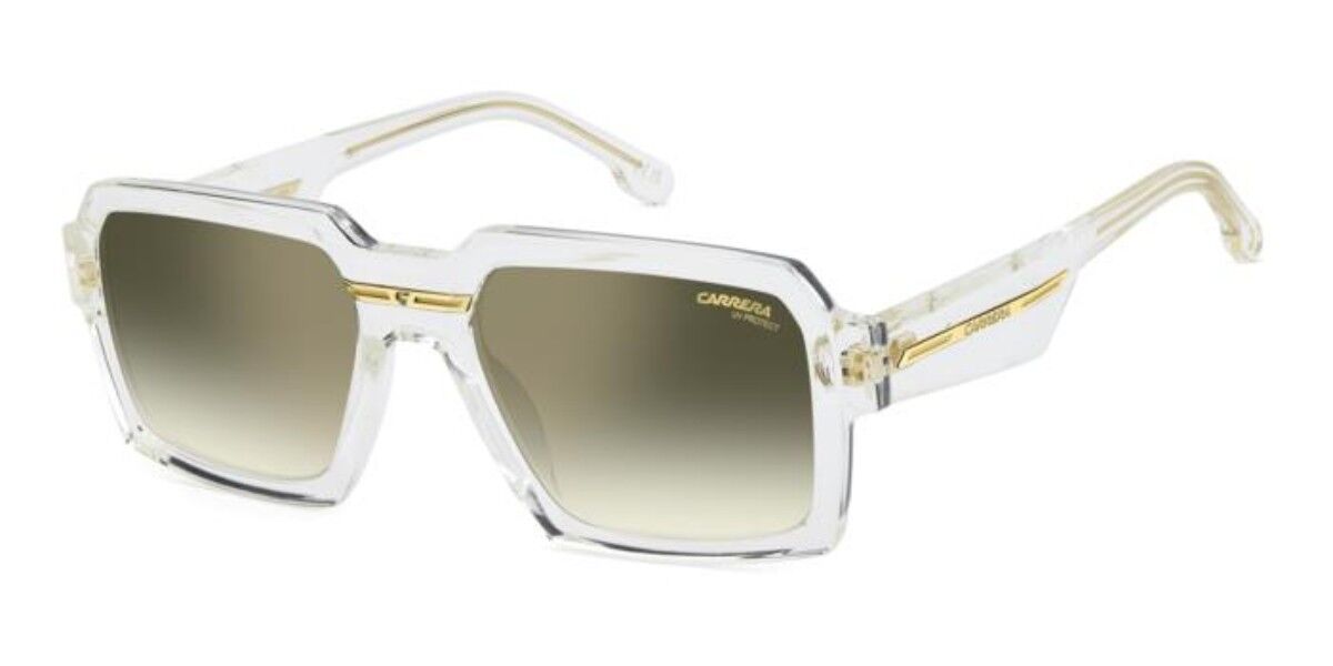 Carrera VICTORY C 15/S REJ/D6, Clear frame, Gradient Green Gold Full Mirror lenses