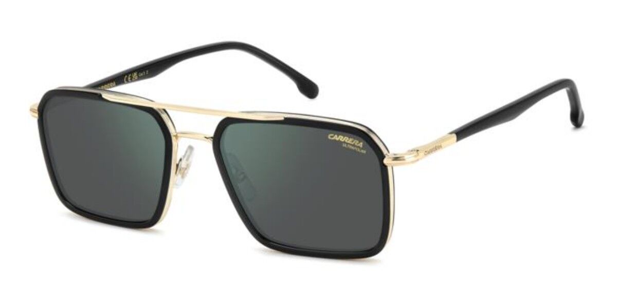 Carrera 362/S Polarized 2M2/Q3, Black frame, Green Grey Mirror lenses