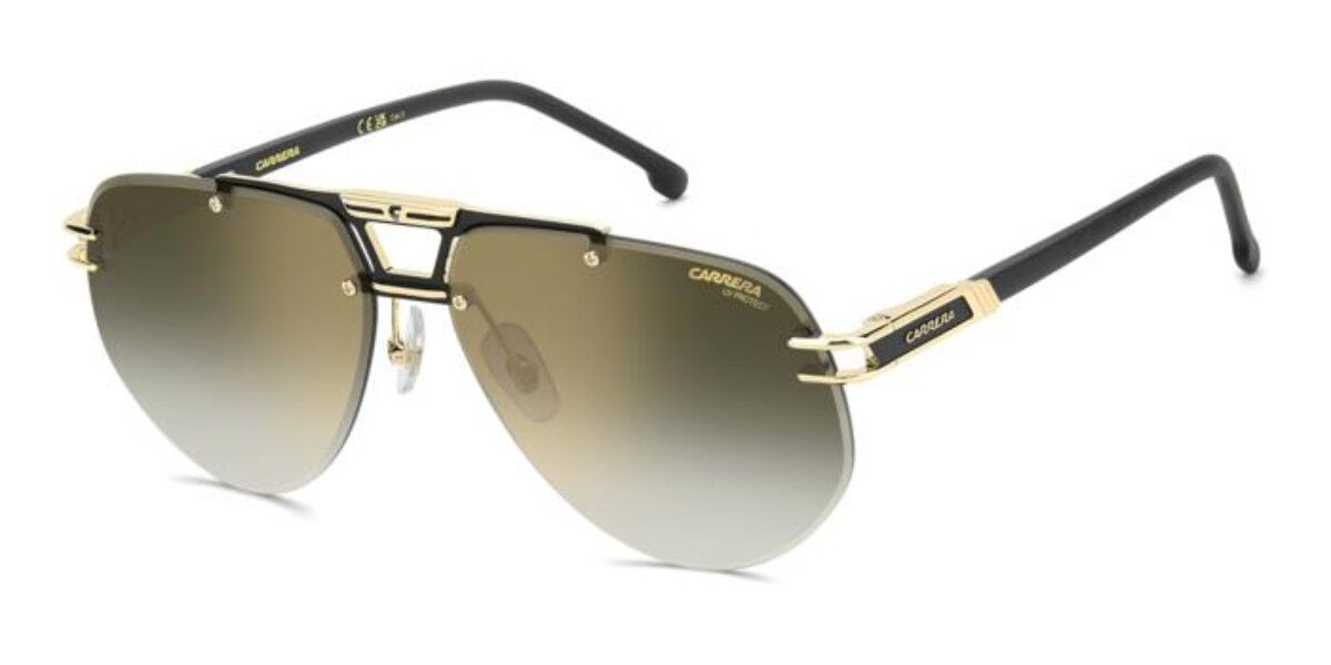 Carrera 1087/S I46/D6, Black frame, Gradient Green Gold Full Mirror lenses