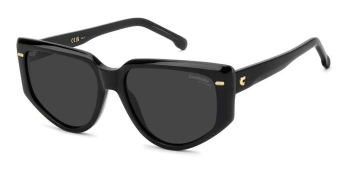 Carrera 3082/S 807/IR, Black frame, Solid Dark Grey lenses