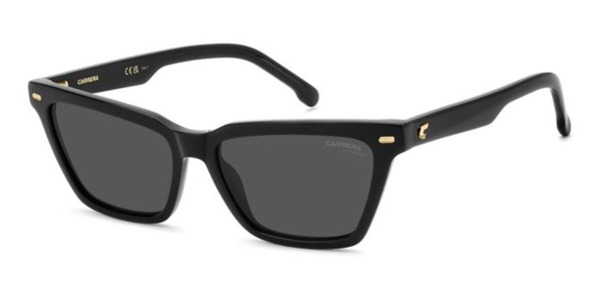 Carrera 3083/S 807/IR, Black frame, Solid Dark Grey lenses