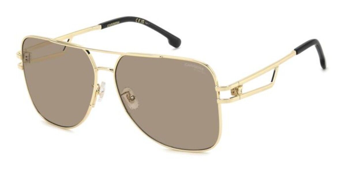 Carrera 3100/S J5G/70, Gold frame, Solid Dark Brown lenses