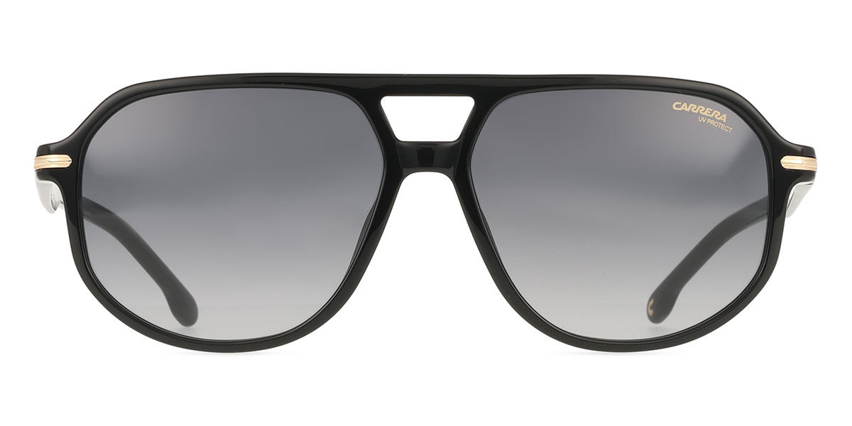 Carrera 375/S 807/9O, Black frame, Gradient Dark Grey lenses