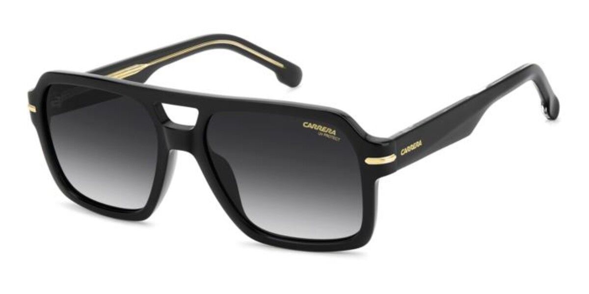 Carrera 377/S 807/9O, Black frame, Gradient Dark Grey lenses