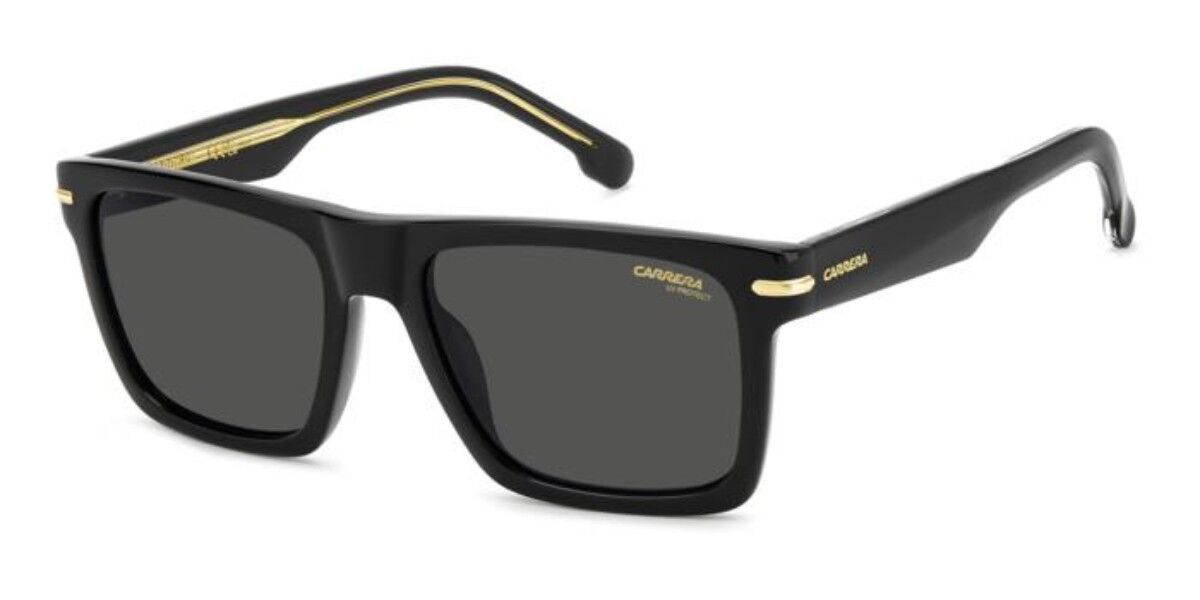 Carrera 378/S 807/IR, Black frame, Solid Dark Grey lenses