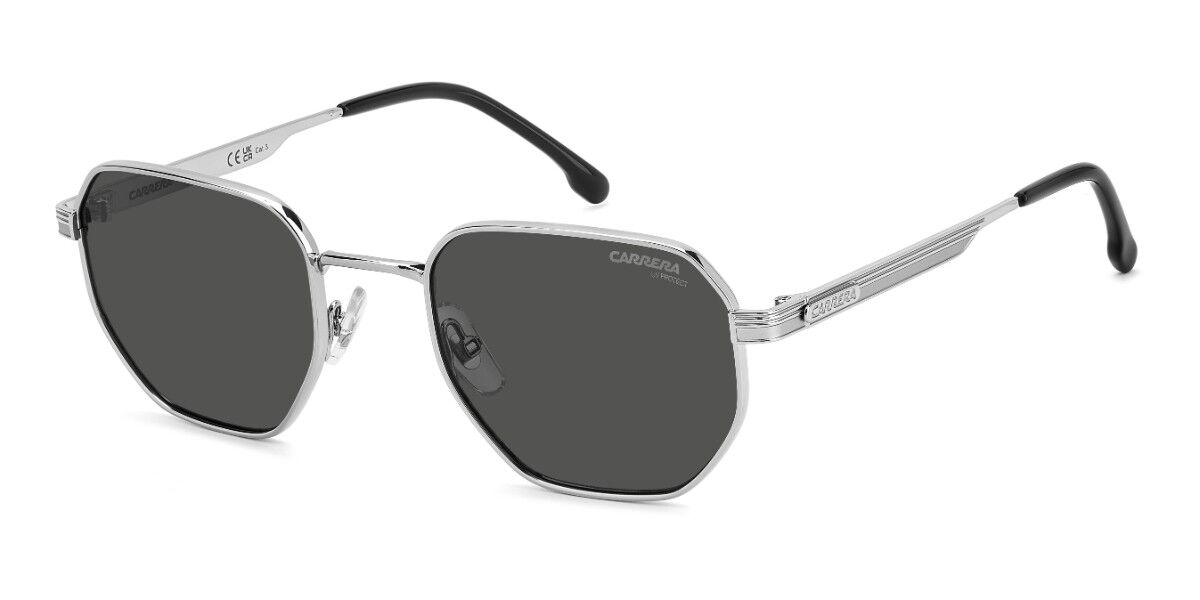 Carrera 380/S 85K/IR, Silver frame, Grey lenses