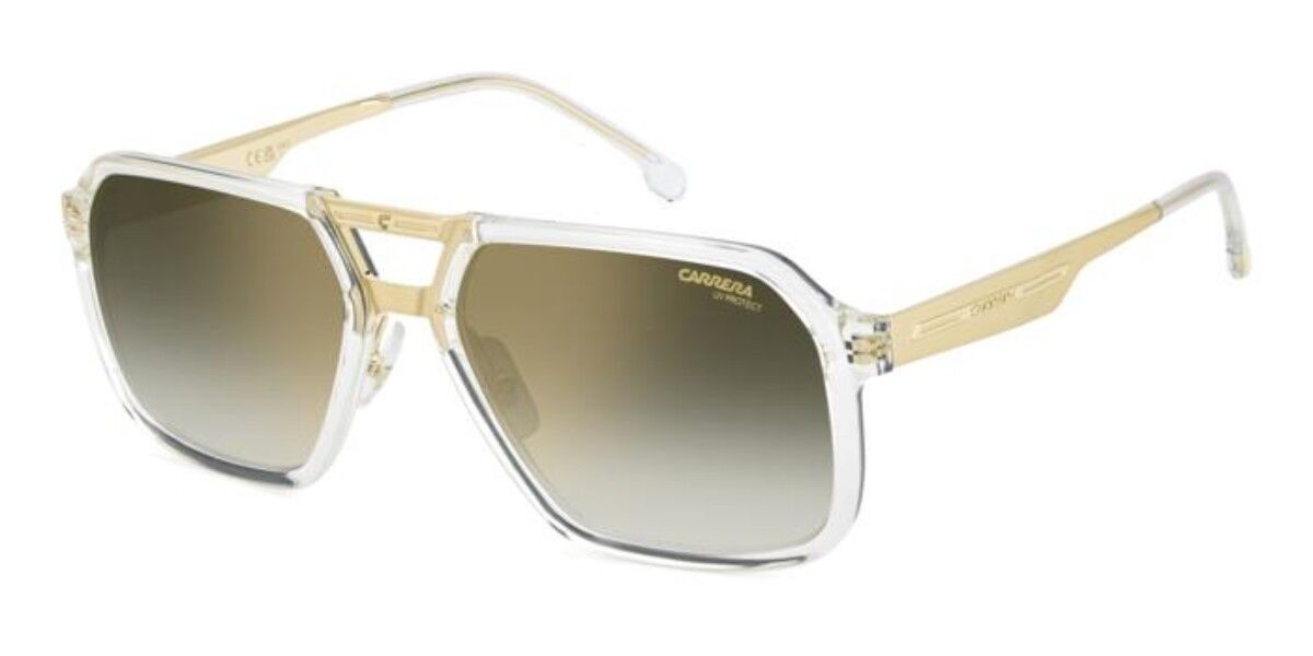 Carrera VICTORY C 27/S REJ/D6, Clear frame, Gradient Green Gold Full Mirror lenses