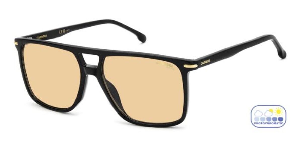Carrera 366/S 807/Q6, Black frame, Orange Photochromic lenses