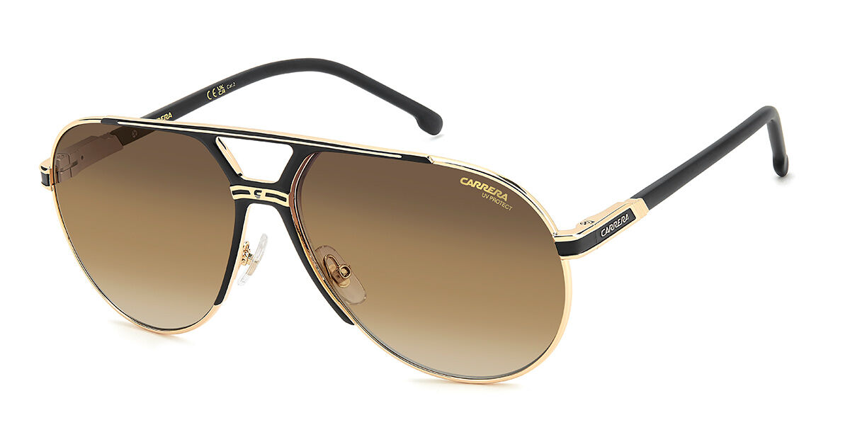 Carrera 1089/S I46/N4, Gold frame, Gradient Brick Brown lenses
