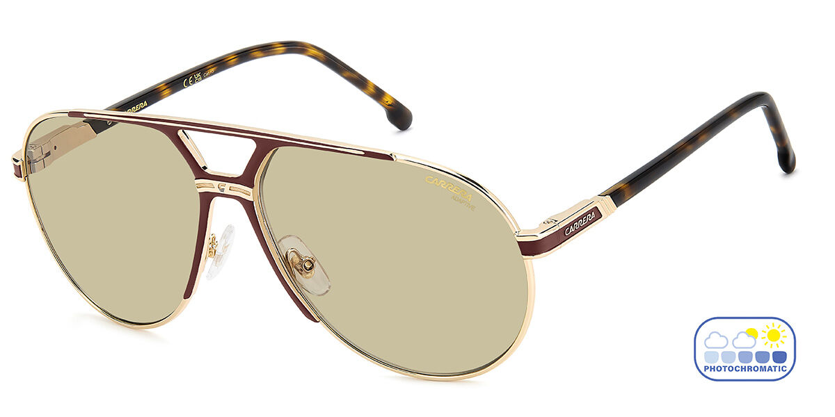 Carrera 1089/S NOA/8J, Gold frame, Green Photochromic lenses