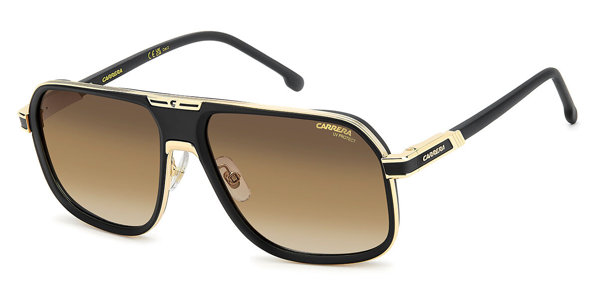 Carrera 1090/S I46/N4, Gold frame, Gradient Brick Brown lenses
