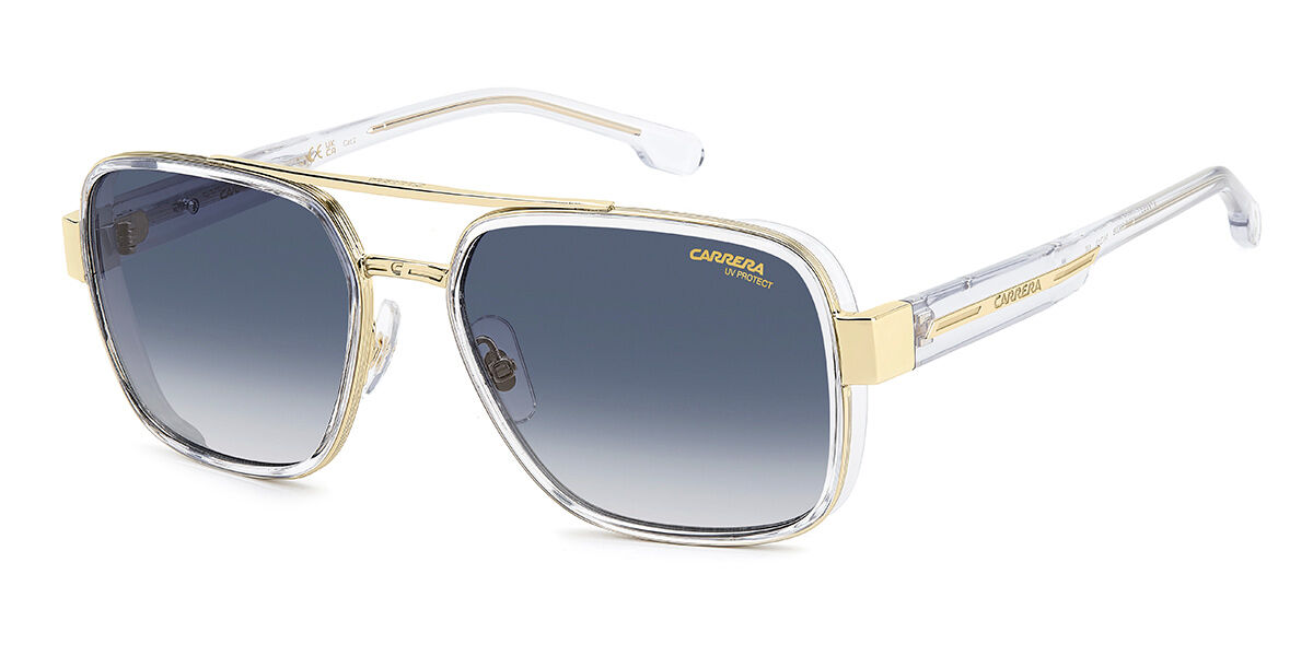 Carrera 1092/S 900/08, Gold frame, Gradient Blue lenses
