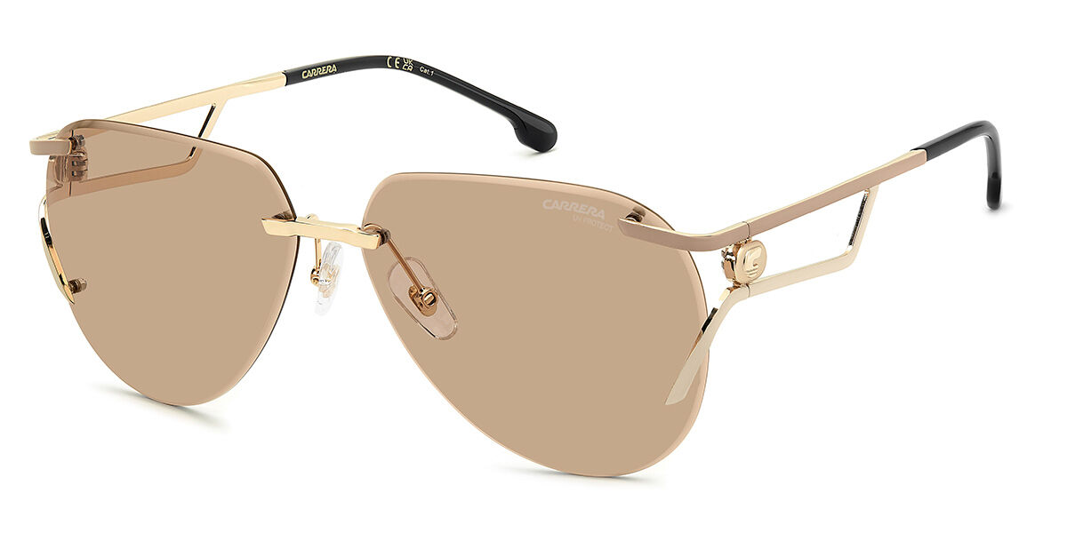 Carrera 3103/S 84E/70, Gold frame, Brown lenses
