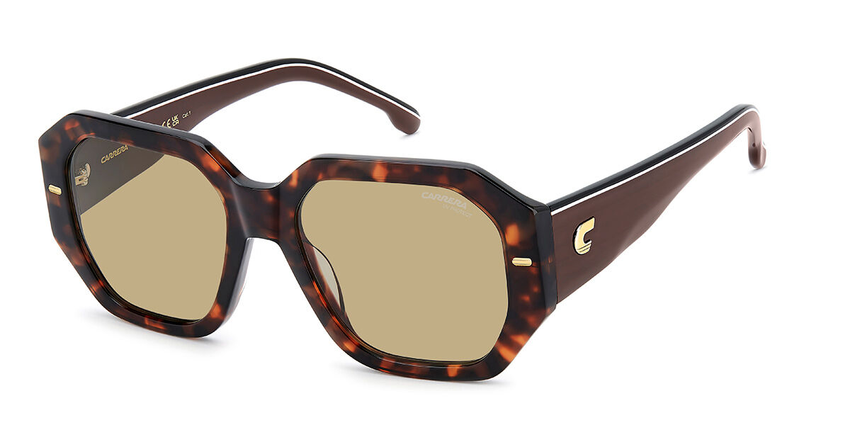 Carrera 3109/S WR9/QT, Tortoiseshell frame, Green lenses
