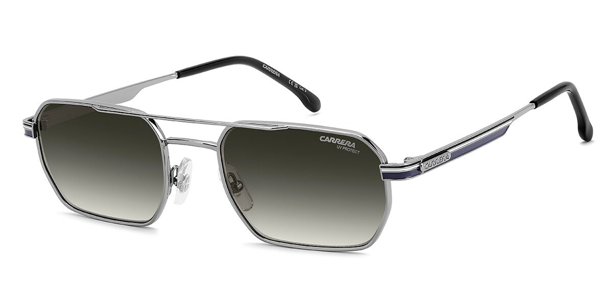 Carrera 389/S V84/9K, Silver frame, Gradient Green lenses