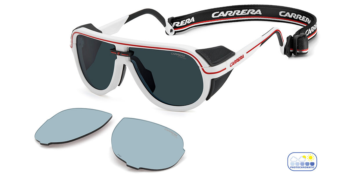 Carrera EVEREST/S 6HT/KU, White frame, Blue Photochromic lenses