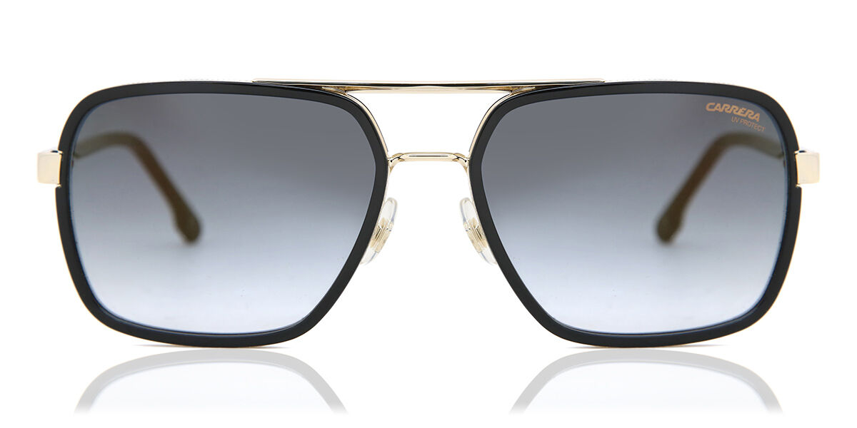 Carrera 256/S RHL/D6, Black frame, Gradient Green Mirror lenses