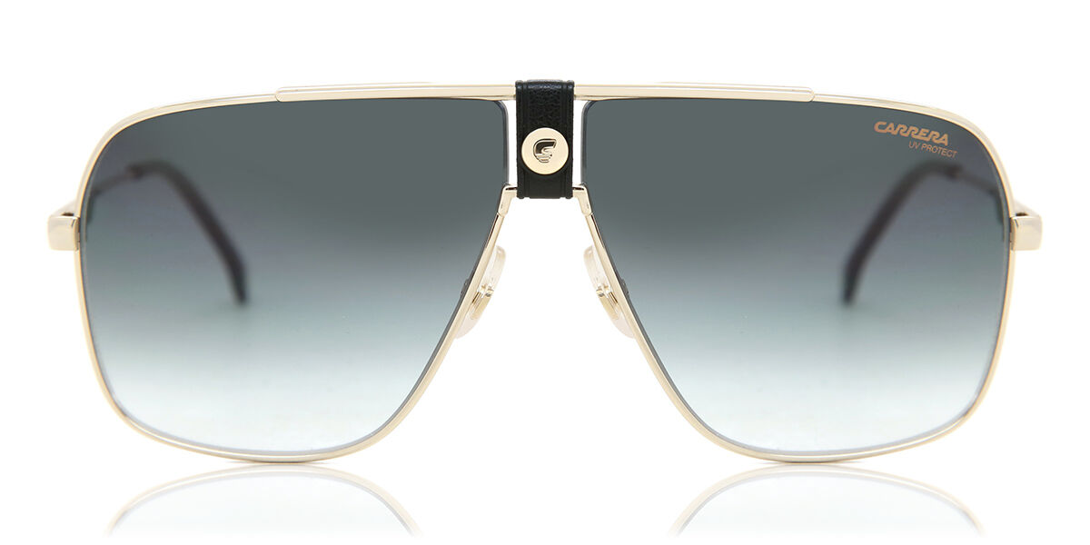Carrera 1018/S 2M2/9K, Gold frame, Gradient Green lenses