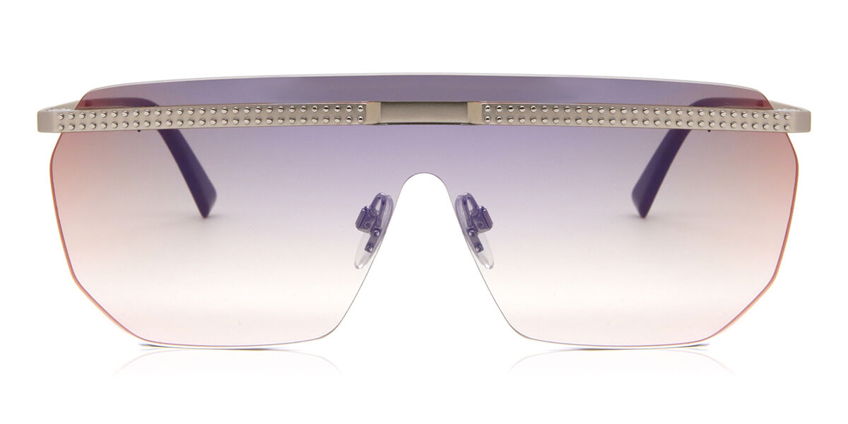 Diesel DL0259 45U, Silver frame, Pink lenses