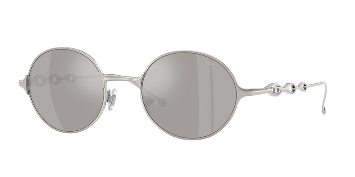 Diesel DL1008 1001Z6, Silver frame, Silver Mirror lenses