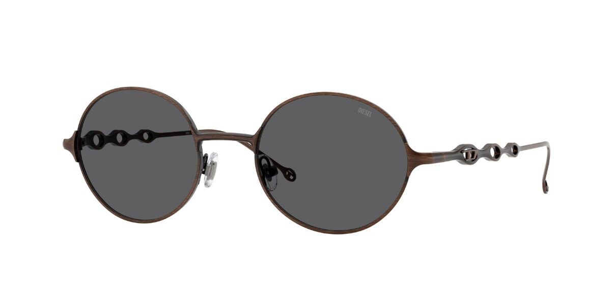Diesel DL1008 102587, Brown frame, Solid Dark Grey lenses