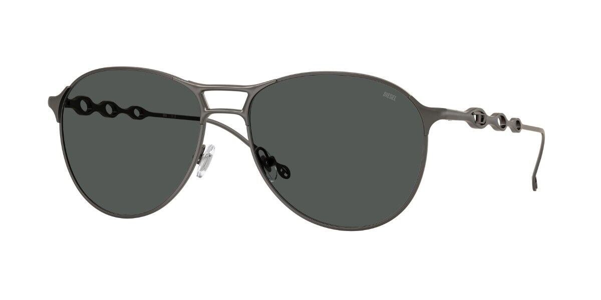 Diesel DL1009 100987, Gunmetal frame, Solid Dark Grey lenses