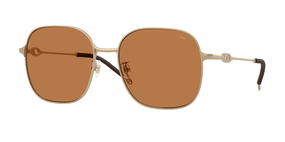 Diesel DL1010D Asian Fit 101173, Gold frame, Brown lenses