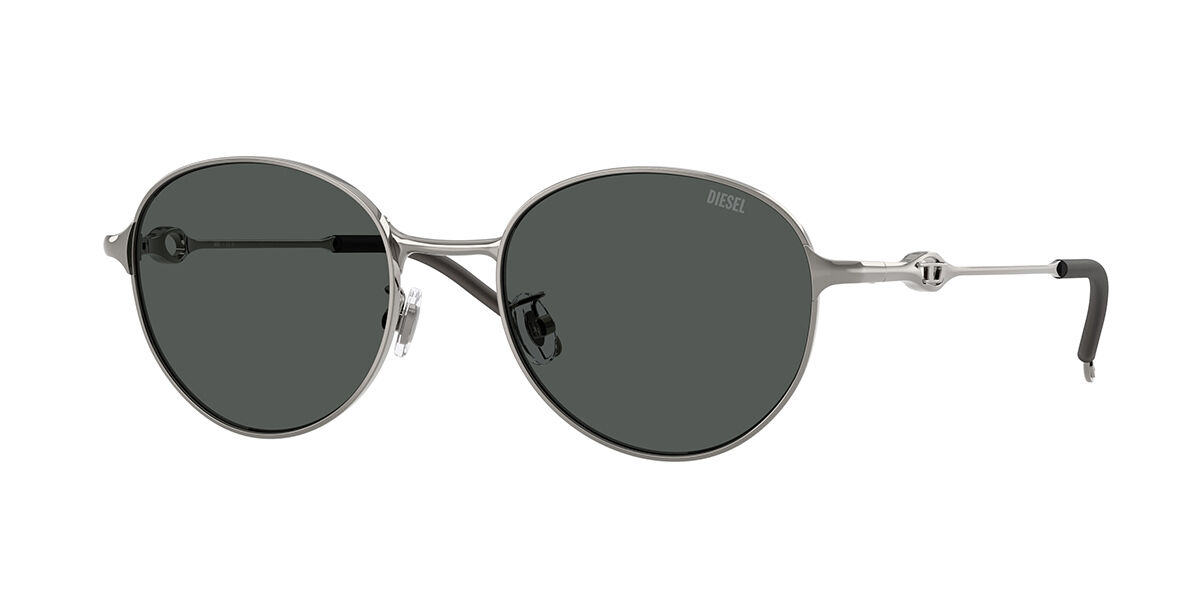 Diesel DL1012D Asian Fit 100387, Gunmetal frame, Dark Grey lenses
