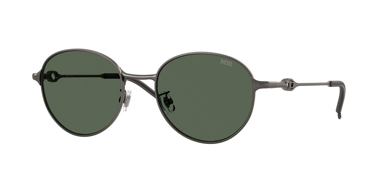 Diesel DL1012D Asian Fit 100971, Gunmetal frame, Dark Green lenses