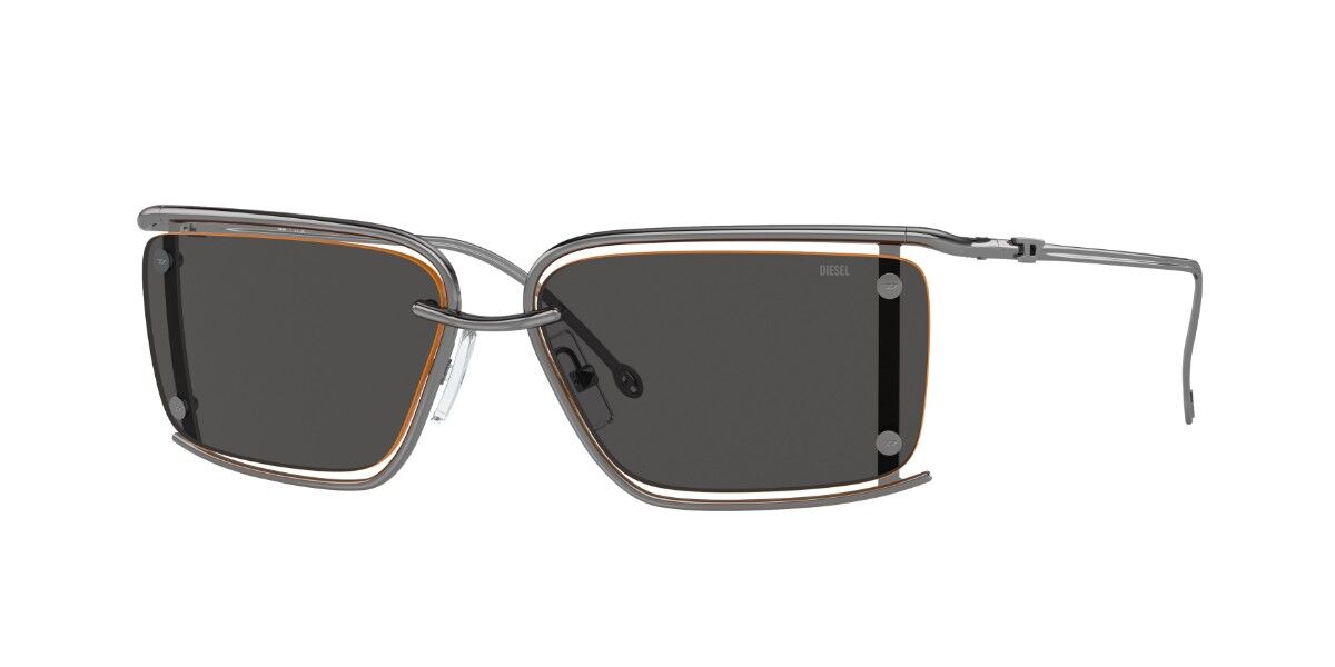 Diesel DL1002 104/87, Gunmetal frame, Solid Dark Grey lenses