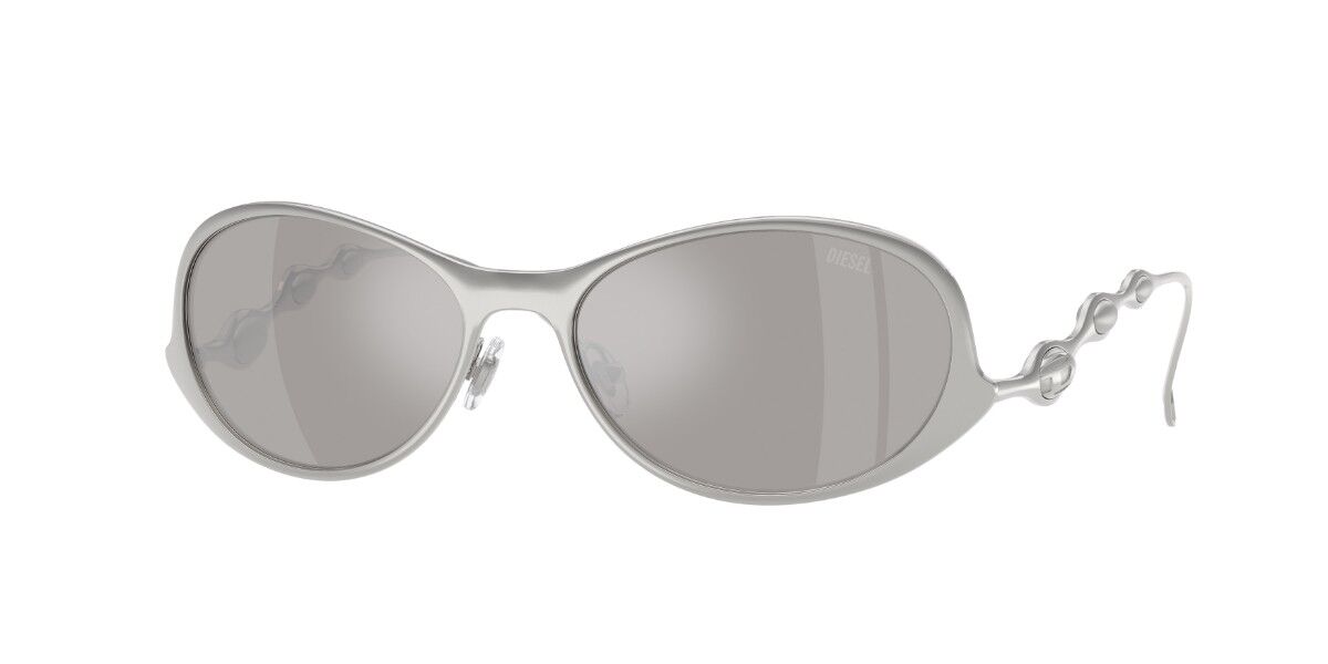 Diesel DL1014 1001Z6, Silver frame, Solid Silver Mirror lenses