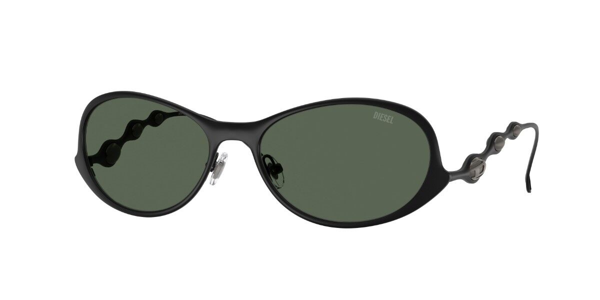 Diesel DL1014 101371, Black frame, Solid Dark Green lenses