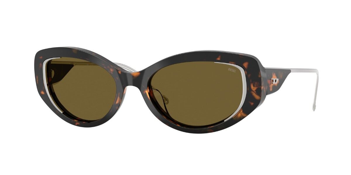 Diesel DL2001MU 711/73, Tortoiseshell frame, Solid Dark Brown lenses