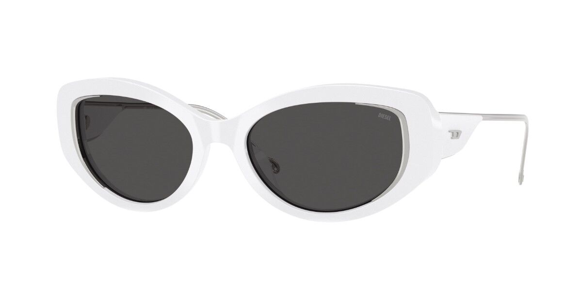 Diesel DL2001MU 712/87, White frame, Solid Dark Grey lenses