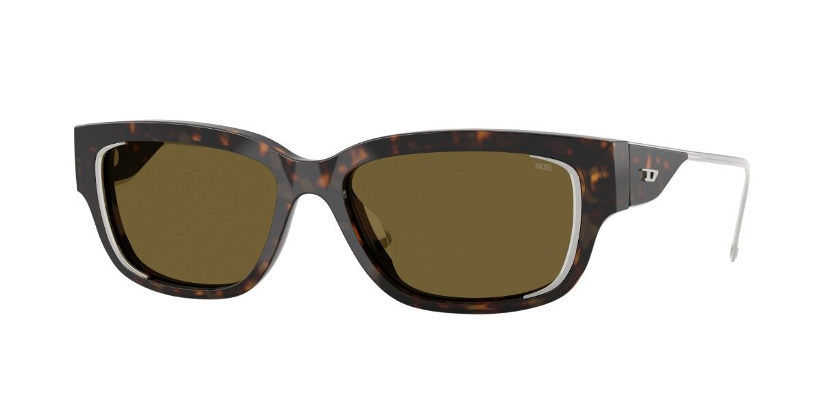 Diesel DL2002MU 713/73, Tortoiseshell frame, Solid Dark Brown lenses
