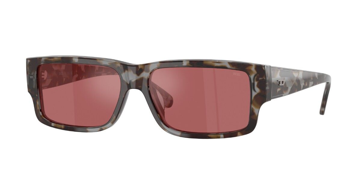Diesel DL2003 723/B5, Tortoiseshell frame, Hyper Red Full Multilayer Mirror lenses