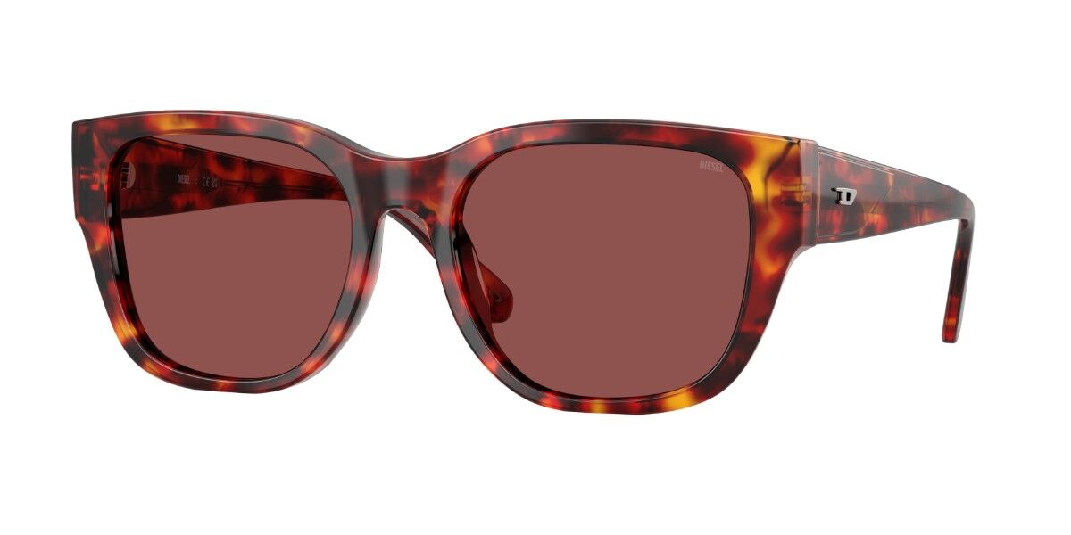 Diesel DL2005 202375, Tortoiseshell frame, Solid Dark Purple Red lenses
