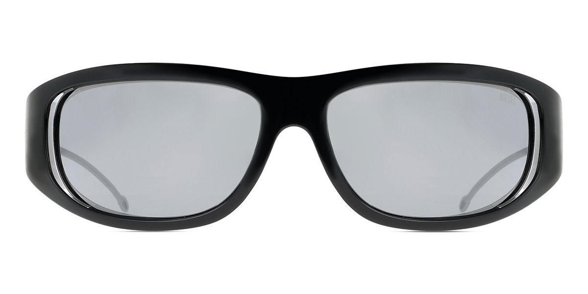 Diesel DL3001 501/6G, Black frame, Solid Grey Silver Mirror lenses