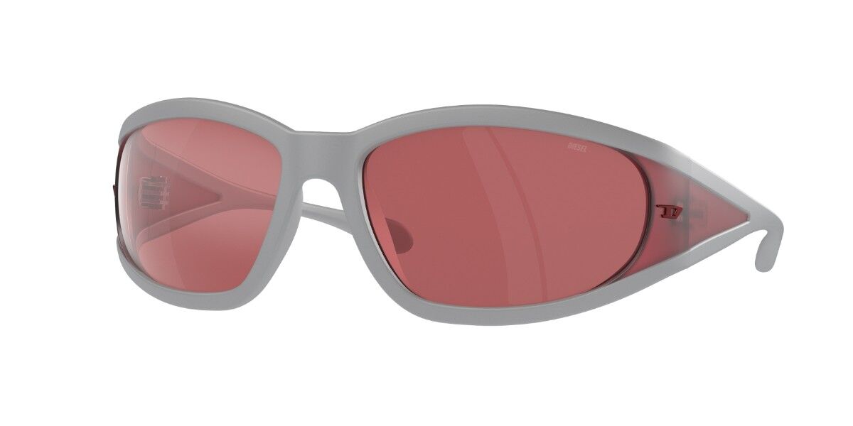 Diesel DL3002 505SB5, Grey frame, Hyper Red Full Multilayer Mirror lenses