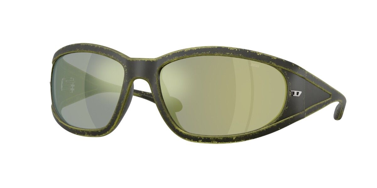 Diesel DL3002 511/J2, Black frame, Solid Iridium Emerald Green Full Multilayer Dark Purple Mirror lenses