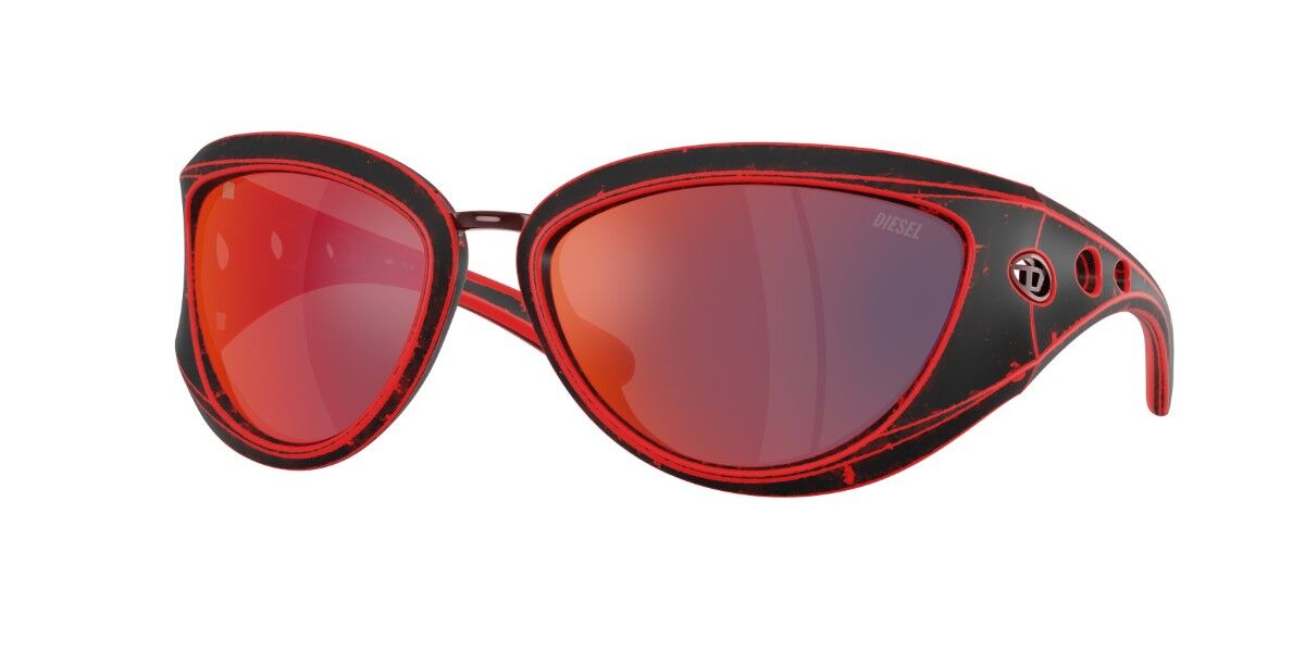 Diesel DL3007U 20096P, Red frame, Red Full Multilayer Mirror lenses
