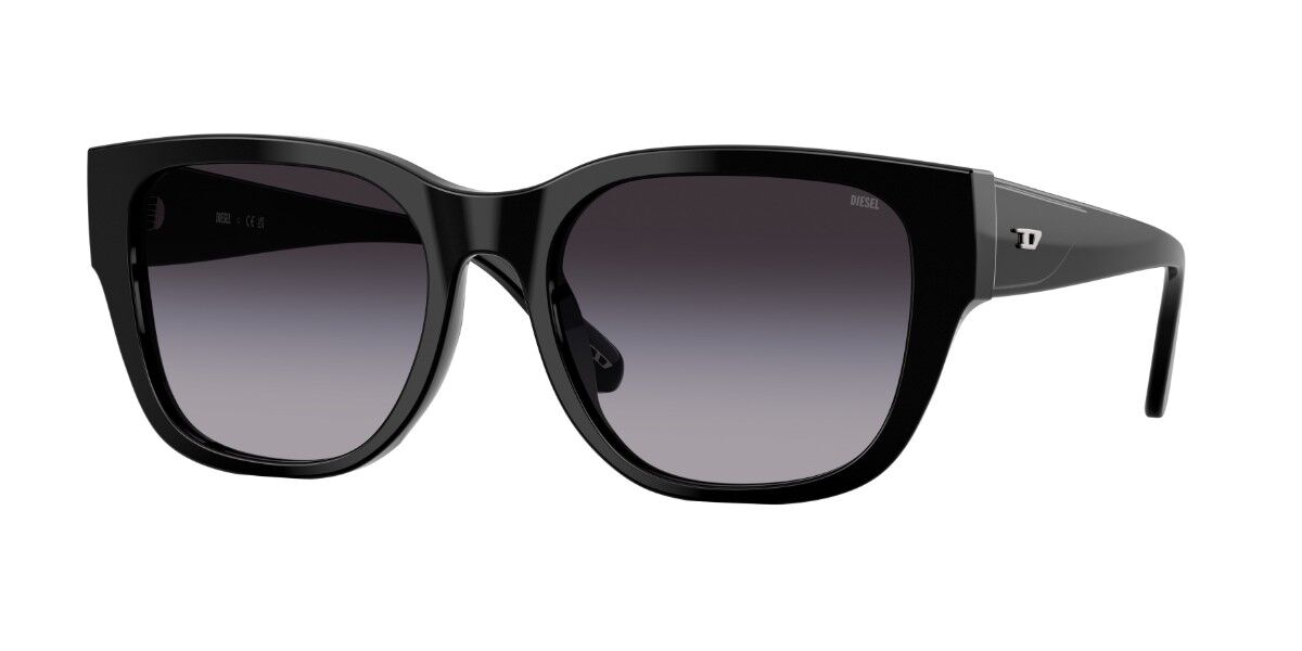 Diesel DL2005F Asian Fit 20018G, Black frame, Gradient Dark Grey lenses