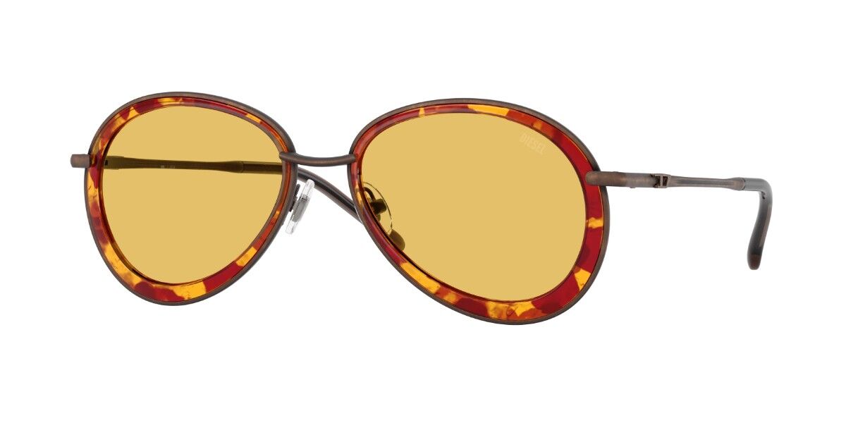 Diesel DL1016 104085, Brown frame, Yellow lenses
