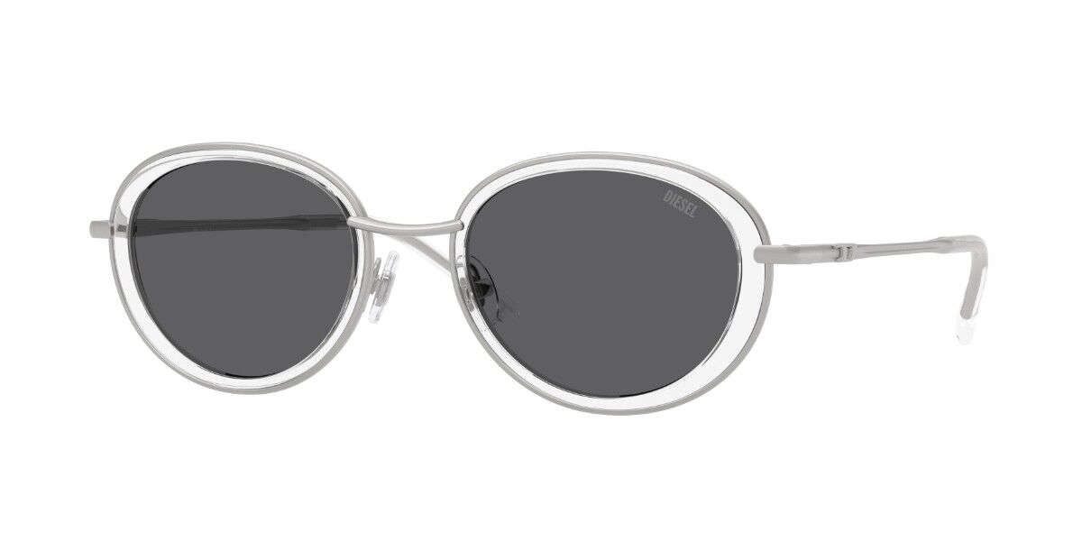 Diesel DL1018 100787, Silver frame, Dark Grey lenses